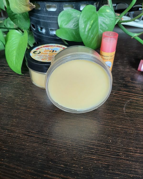 beeswax and cocoa butter foot cream.